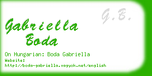 gabriella boda business card